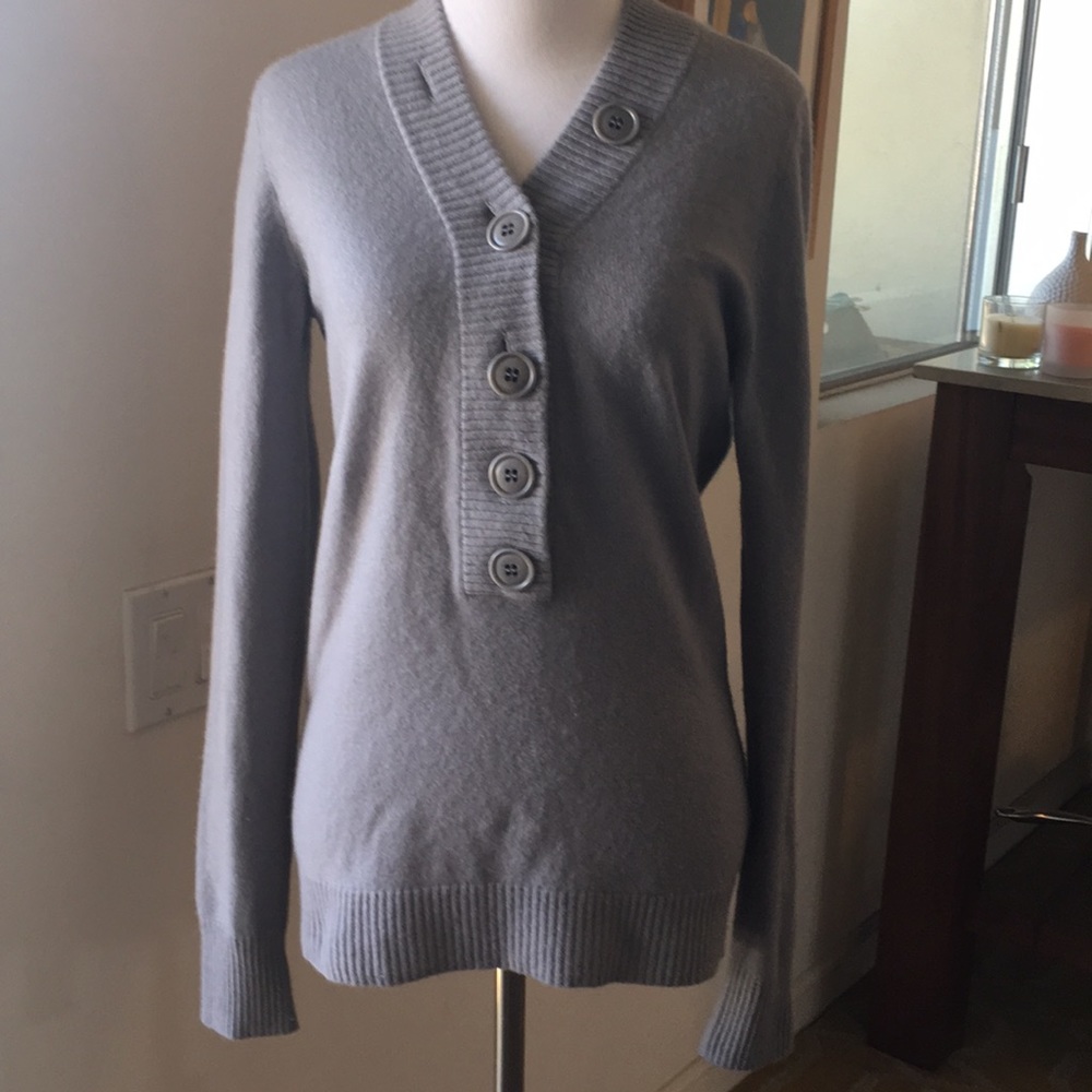 J. Crew Gray 100% Cashmere Sweater Size S